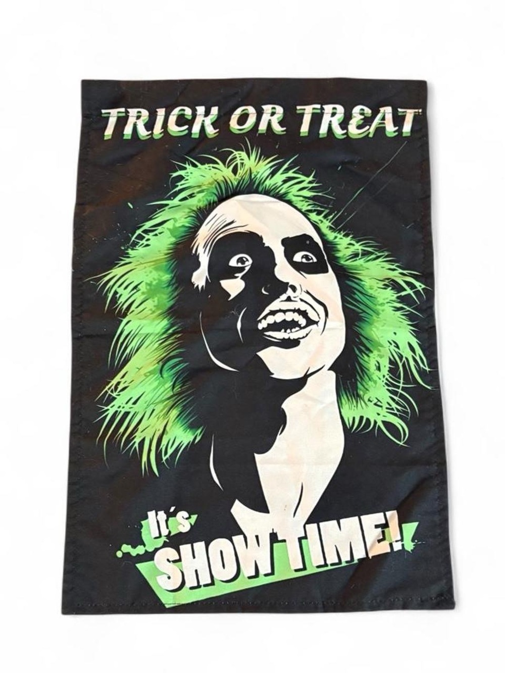 Beetlejuice Trick or Treat Halloween Flag